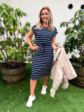 The Kenza - Striped Short Sleeve Mini Dress